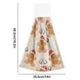 thumbnail image 2 of Haosy 2 Pack Kitchen Wash Cloths with Hanging Loops Absorbent Absorbent Quick Drying Hand Towels, Gingerbread Man Snowflake Bell, 2 of 7