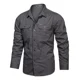 thumbnail image 4 of Camisa Cargo Militar Con Botones De Manga Larga For Hombre, 4 of 8
