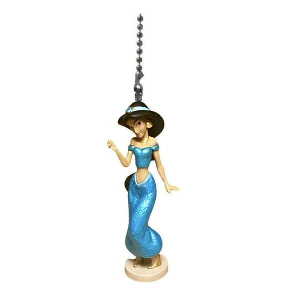 Princess Jasmine Pvc 3” Fan Lamp Light Pull Chain Figure Disney Aladdin Figurine