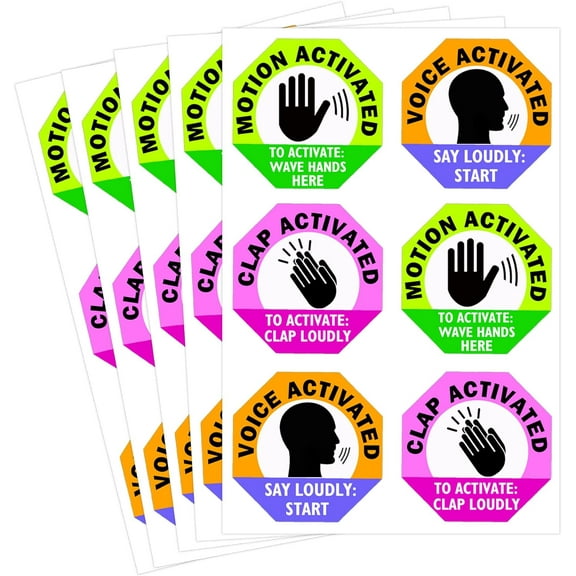 Prank Stickers 2inch Fake Voice Clap Motion Activated Funny Joke Gift Labels Practical Laughs Signs for Vending Machines 120Pcs