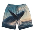 thumbnail image 5 of Goofa Dancing Whale Printed Mens Swim Trunks Summer Quick Dry Short Beach Swimwear Bathing Suits-, 5 of 9