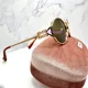 thumbnail image 5 of MIU MIU Sunglasses Gold MU 52YS Oval Slim Metal Frame Brown Lens Italy 7OE01T, 5 of 6