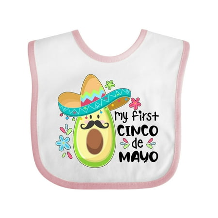 

Inktastic My 1st Cinco De Mayo Avocado in Sombrero Gift Baby Boy or Baby Girl Bib
