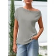 thumbnail image 3 of Blusa Tipo Túnica PRETTYGARDEN para Mujer con Hombros Descubiertos y Manga Corta, 3 of 8