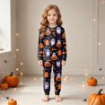 thumbnail image 2 of Zuwimk Toddler Girl Boys Kids Pajamas Halloween Funny Graphic Pjs Long Sleeve Snug fit 2pcs Jammies,Y022-Light Blue, 2 of 9