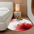 thumbnail image 3 of Round Area Rug-3ft Gradient Red Flower Non Slip Washable Circle Carpet Soft Large Floor Rugs for Living Room Bedroom Nursery Office, 3 of 9