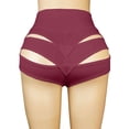 thumbnail image 5 of Endives Womens Fitness Short Stretch Hollow out Elastic High Waist Casual Shorts Hot Short Sport Yoga Short, 5 of 5
