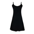 thumbnail image 4 of Blmnix Boho Dresses for Women Cutton Slip Dress Sexy Under Dress Sleeveless Black Halter Womens Dress,S, 4 of 9