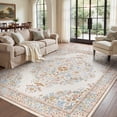 thumbnail image 5 of VUNATE Vintage Botanical Floral Printed Area Rug 5'x7' Soft Washable Non Slip Low Pile Rug for Living Room Bedroom Dining Room Home Decor Indoor Carpet with Blossom Design Colorful, 5 of 7