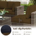 thumbnail image 4 of HONEY HOME 14 Piece Patio Sectional Cushions Relacement, 4" Outdoor Furniture Couch Cushion Fits 6-Seat Rattan Conversation Set, Waterproof, Fade-Resist, 4 of 7