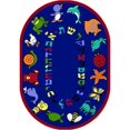thumbnail image 2 of ABC Animals (Hebrew Alphabet) Area Rug-Color:Blue,Size:7'8" x 10'9", 2 of 2