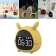 thumbnail image 1 of Reloj despertador digital LED con repetición, de operar, reloj USB para dormitorios, escritorio, estantería, - Amarillo Colco Lindo despertador, 1 of 7