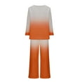 thumbnail image 4 of Aofany Women's 2 Piece Outfits Long Sleeve Top Wide Leg Pants Set Lounge Sets with Pockets, 4 of 5