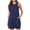 Blue, variant on Plus Size Mini Dress Regular Fit Sleeveless Crew Neck 2026 Summer Long Maxi Dresses for Women with Print with Pockets Women's Formal Dresses Comfy XXL