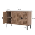 thumbnail image 5 of HLR 47" Modern 4-Door Sideboard Buffet Cabinet with Storage and Adjustable Shelves for Dining Room, Light Brown, 5 of 8