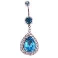 thumbnail image 1 of Charm Crystal Stainless Belly Button s Dangle Bar Jewelry Set, 1 of 8