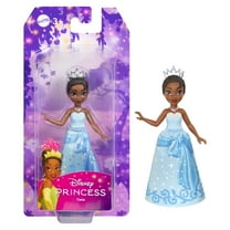 Disney Princess Tiana Posable Small Doll in Shiny Outfit with Removable Skirt, Inspired by Movie