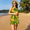 thumbnail image 3 of Balery Fresh Corn 1 Vestidos de verano para mujer con estampado: vestido holgado sin mangas, vestido playero informal y cómodo para días calurosos., 3 of 7