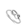 thumbnail image 4 of Oxidized Infinity Knot Love Promise Ring 925 Sterling Silver Band Jewelry Female Male Unisex Size 10, 4 of 4