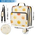 thumbnail image 3 of Water-Resistant 3-Ring Binder Organizer with Multiple Pockets Zipper Binder Bag for Office Yellow Maple Leaves Pattern, 3 of 8