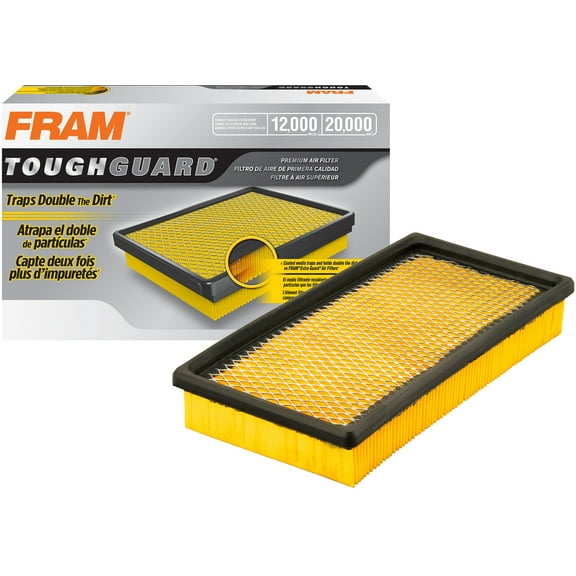 FRAM Tough Guard Engine Air Filter, TGA3660, 12K Miles, Engine Protection, for Select Vehicle