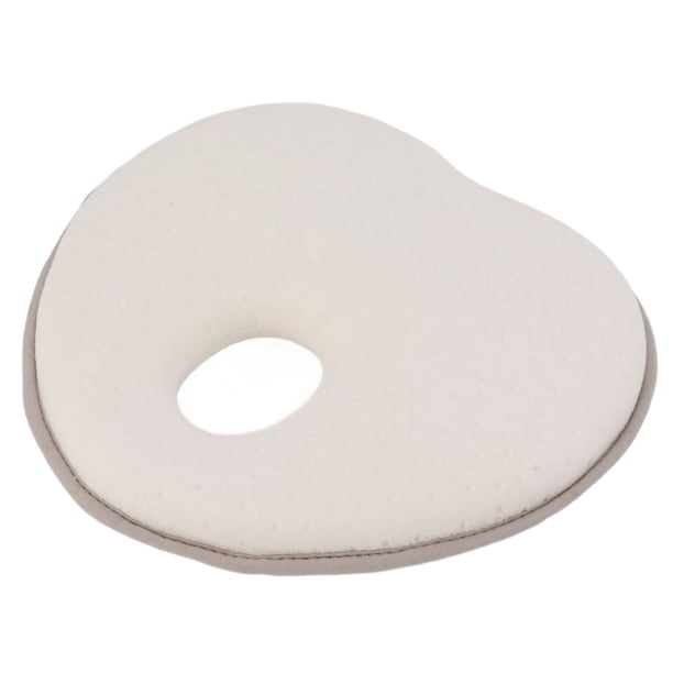 Almohada para la cabeza del niño, recuperación lenta, algodón puro, espuma suave, previene la cabeza plana, almohada para recién nacido, para el hogar, dormitorio, viaje, color beige