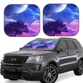thumbnail image 2 of Daiia Dreamy Colorful Starry Sky 2PCS Car Windshield Sun Shade, Foldable Sun Shield for Car Front Window, Auto Sun Blocker Visor Protector Universal for Truck SUV Pickup-Medium, 2 of 7