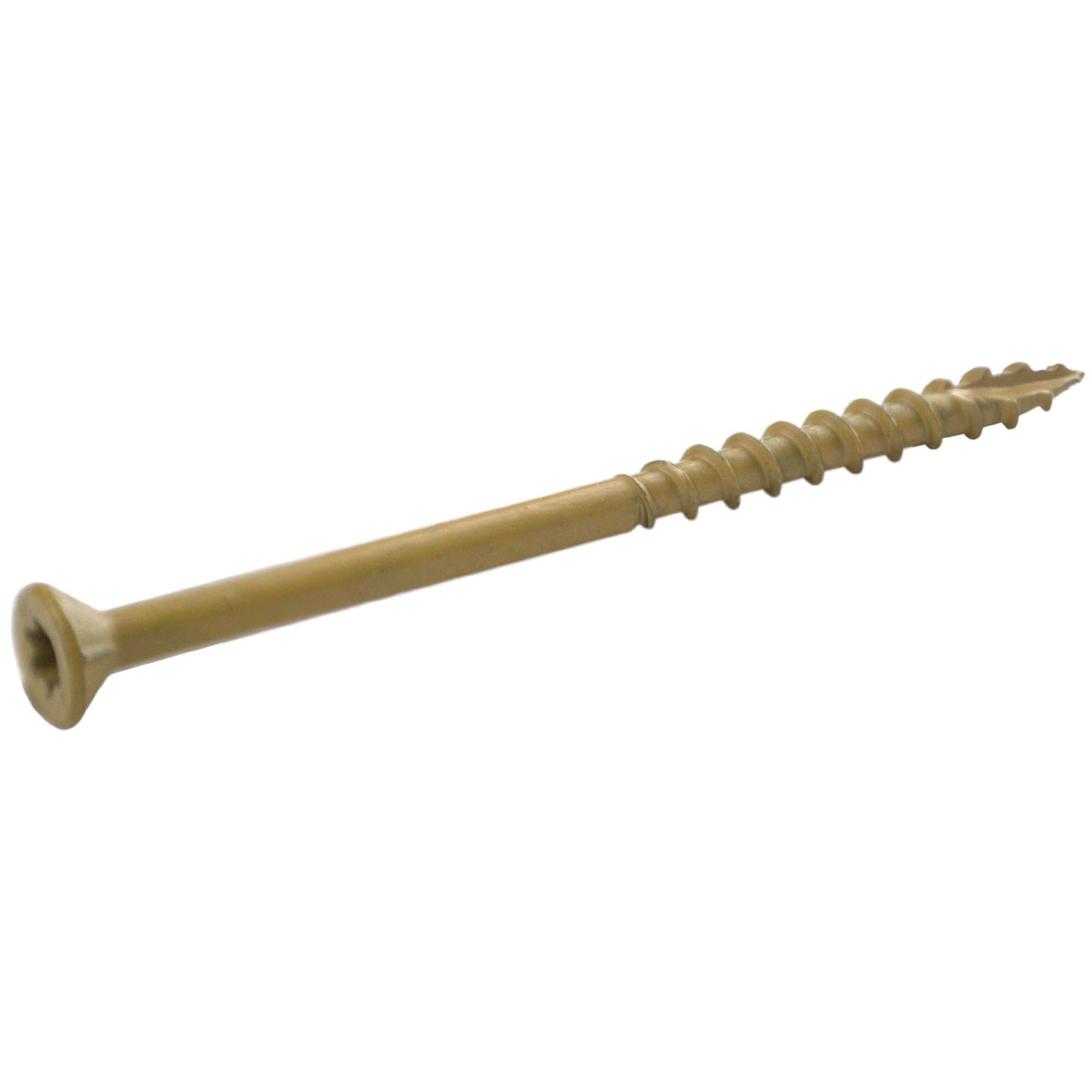 Grip-Rite PrimeGuard Plus #9 x 3 in. Tan Star Wood to Wood Deck Screw 25lb. Bucket