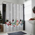 thumbnail image 4 of Cute Snowman Bathroom Shower Curtain Snowflake Winter Gray Christmas Waterproof Washable Shower Curtains for Bathtub Bath Decor with Grommets and Hook 36 X 72 Inch, 4 of 8