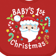 thumbnail image 4 of Inktastic Baby's 1st Christmas Santa with Candy Canes Boys or Girls Baby Bib, 4 of 4