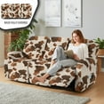 thumbnail image 3 of COEQINE Cow Print Stretch Recliner Cover Universal 8 Pieces Recliner Sofa Cover Stay in Place 3 Seater Furniture Protector Home Decor for Pets, Dogs, Cats, Kids, 3 of 8