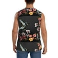 thumbnail image 4 of Lsque Butterfly with Fowers Print Men's Cotton Blend Sleeveless Muscle Shirts (S-3XL)- Moisture Wicking, Odor Protection, UPF 30+,X-Large, 4 of 8