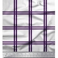 thumbnail image 3 of Soimoi Purple Rayon Fabric Window Pane Check Printed Fabric 1 Yard 56 Inch Wide, 3 of 3