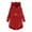 Red, variant on Fesfesfes Plush Coat for Women Casual Christmas Printing Plush Buttons Long Sleeve Hooded Plush Coat Top