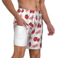 thumbnail image 2 of Balery Strawberry Mens Swim Trunks Swim Shorts for Men Quick Dry Inseam Beach Shorts with Compression Liner Pocket-Large, 2 of 9