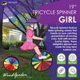 thumbnail image 2 of Tricycle Spinner Girl 19" – Playful Childhood Design, Weather-Resistant Outdoor Decor, Durable & Lightweight for Patios, Yards, and Gardens - Eye-Catching Wind Spinner with Rotating Wheels, 2 of 5