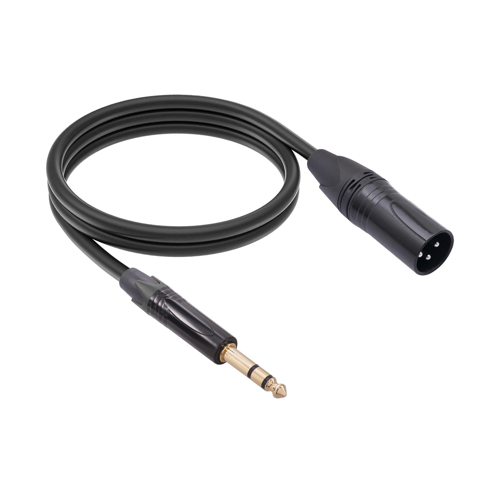 Rushawy 6.35 to XLR Audio Cable 6.35mm TRS Stereo Jack Mic AUX Cord Digital Cameras 6.35