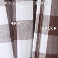 thumbnail image 1 of Volkmi 30CM Buffalo Check Rod Pocket Window Valance Home Decor Window Treatments (Coffee), 1 of 8