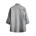 thumbnail image 3 of Siilsaa Mens Shirts Shirts for Men, Summer Mens Casual Short Sleeve Button Down Shirts(Grey,3XL), 3 of 7