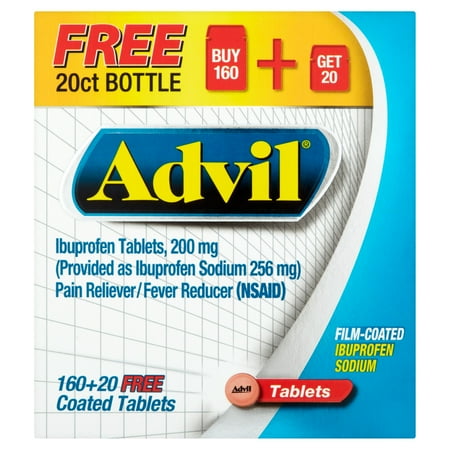 Advil Ibuprofen Film-Coated Tablets, 200 mg, 180 Count