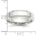 thumbnail image 5 of Platinum 6mm Polished Beveled Edge Wedding Band Ring Size 10, 5 of 6