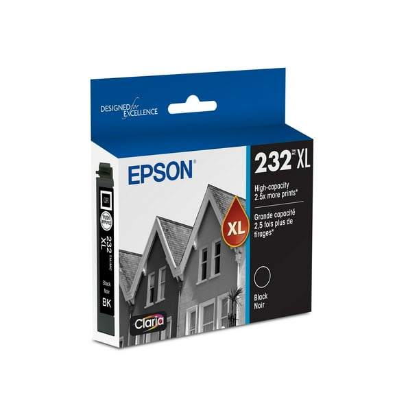 EPSON 232 Claria Ink High Capacity Black Cartridge (T232XL120-S) Works with WorkForce WF-2930, WF-2950, Expression XP-4200, XP-4205
