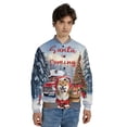 thumbnail image 4 of Santa is Coming Shiba Inu Merry Christmas Xmas Noel Truck Tree All Over Print 3D Baseball Jacket Shibas Dog Lovers Gifts Idea Bomber Jacket Softball - 02023, 4 of 6