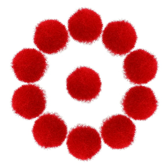 Raindrops 100pcs Red Small Pom Poms Craft Pompoms Tiny Pompoms for Crafts Mini Pom Poms for DIY Projects Xmas Christmas Party Decorations
