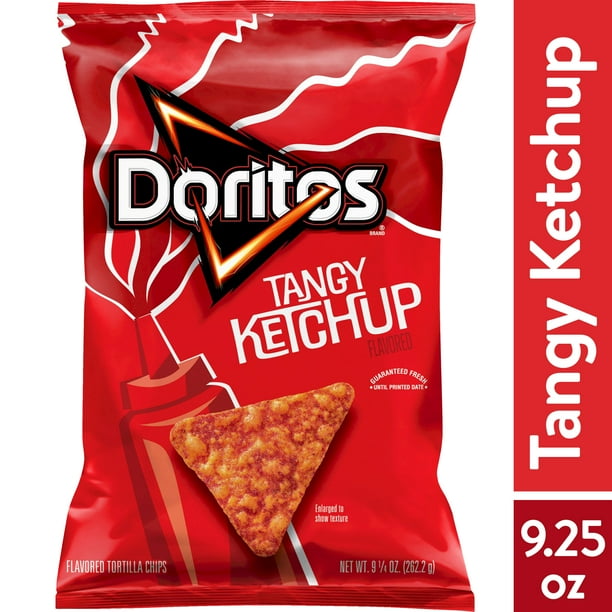 Doritos Tortilla Chips, Tangy Ketchup, 9.25 oz Bag