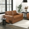 thumbnail image 6 of Roundhill Furniture Sakan Leather Upholstered Loveseat, Caramel, 6 of 12