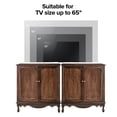 thumbnail image 6 of Tina's Home Farmhouse 2-Door Accent Cabinet with Adjustable Legs, 34" Tall Rustic Storage Cabinet for Living Room, Entryway, Walnut, 6 of 9
