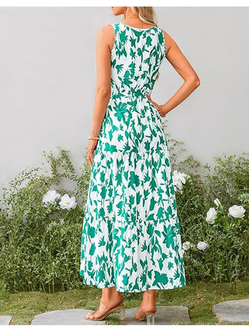 tropical women dresses CUPSHE Women's V Neck Floral Dress Short Sleeve Elastic Waist Split Hem Maxi Summer Dresses, Black S at Amazon Women's Clothing store Medium US Tropical Dresses - Bloomingdale's