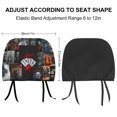 thumbnail image 2 of Joker Folie A Deux Car Headrest Cover 2 Pcs Vehicles Seat Pillow Cover Protector Accessories Decor Auto Front/Rear Seats Head Rest Cover 2 Pcs Universal Fit Most Cars Sedan SUV Van, 2 of 7
