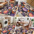 thumbnail image 6 of Vintage Flowers Area&nbsp;Rug 2.7x5ft Colorful Floral Plant Watercolor Non-Slip&nbsp;Washable Square&nbsp;Rugs Soft Felt Indoor Floor Mat for Bedroom Kitchen Living Room Bathroom, 6 of 9